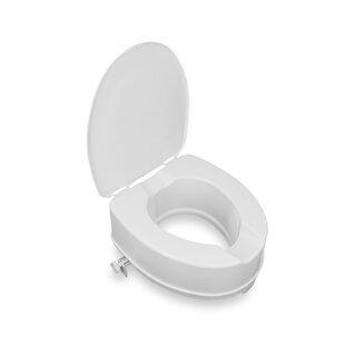 Raised toilet seat with lid up to 250 kg