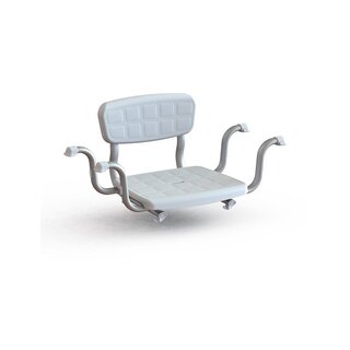 Bathtub bench with backrest – 4 anti-slip supports for mounting in bathtub