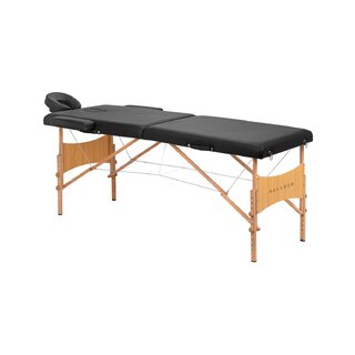 Foldable massage table Balance wood 2-part black