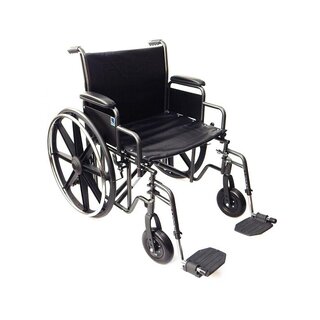 Extra wide wheelchair with reinforced frame – Weight capacity: 225 kg
