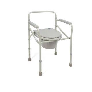 Foldable shower chair with toilet function