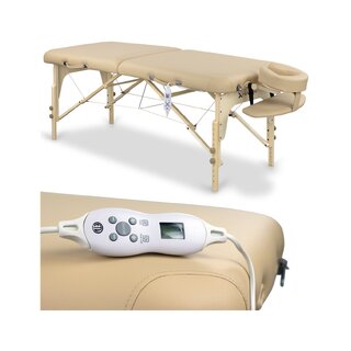 Portable massage table with built-in heat - Beige