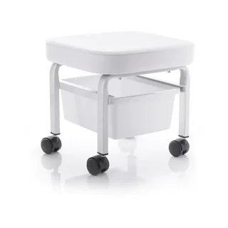 Stool with foot bath and container