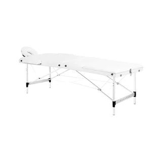 BALANCE folding aluminum massage table, three sections - white
