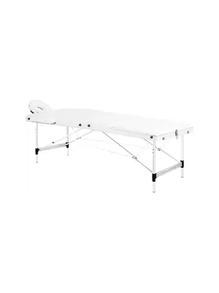BALANCE folding aluminum massage table, three sections - white