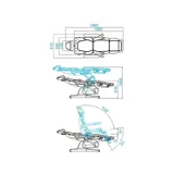 Electric treatment chair 870s 3 motors white