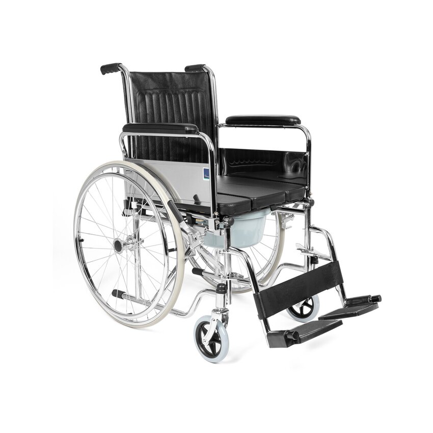 Foldable wheelchair with toilet function