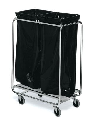 Garbage bag trolley for two bags