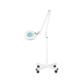 Magnifying glass floor lamp on wheels S4 + stand