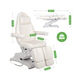 Cosmetic treatment chair, electric Elara PRO 6P - white