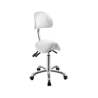 Saddle stool with backrest - Noble
