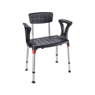 Shower chair with backrest and armrests 3-in-1