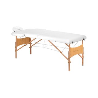 Foldable massage table Balance Lux wood 2-part 190x70 white
