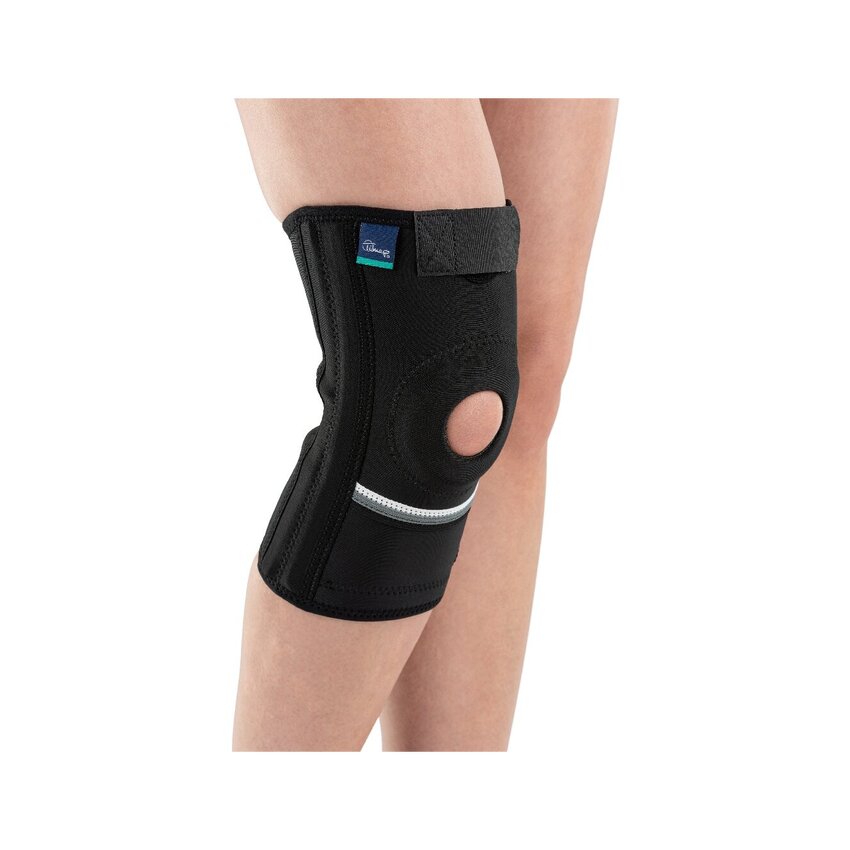 Knee support with patella stabilizer