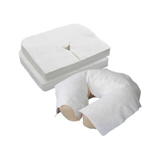 1000x White Round Beauty Massage Table Bed Face Rest Covers