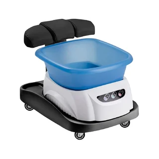 Foot bath with massage and black trolley