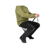 Adjustable aluminum cane with seat