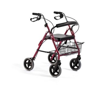 Rollator in aluminum with 4 wheels