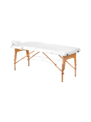 BALANCE folding wooden massage table, 2 segments, white