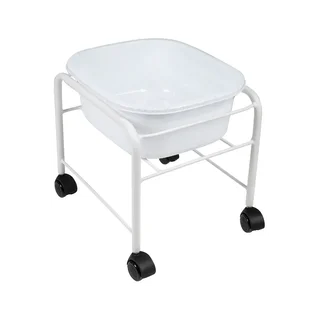 Foot bath white on wheels