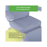 Cosmetic treatment chair, electric Elara PRO 4 - violet