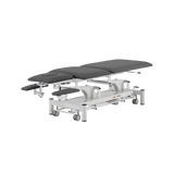 Electric massage table 5 sections - Rila PRO - White frame, grey upholstery