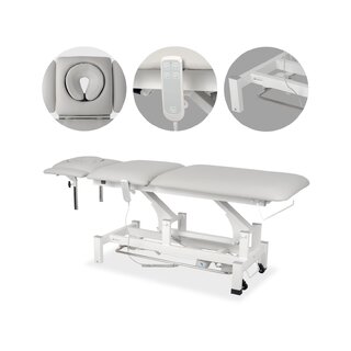 Fortis 5 ERGO massage table, electric foot control - light gray