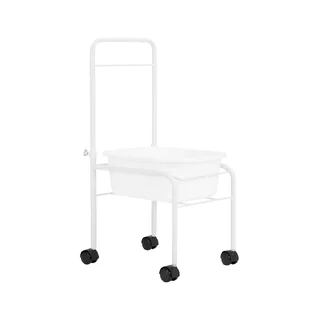 Foot bath foot care on wheels - White