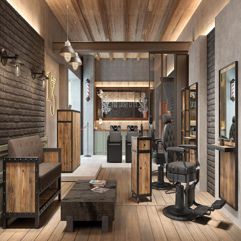 Barber Reception Receptionsdisk - Valk | Reception Desk | checkout counter | Barber ...